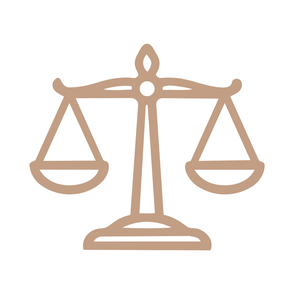 Pictogramme de la balance de la justice